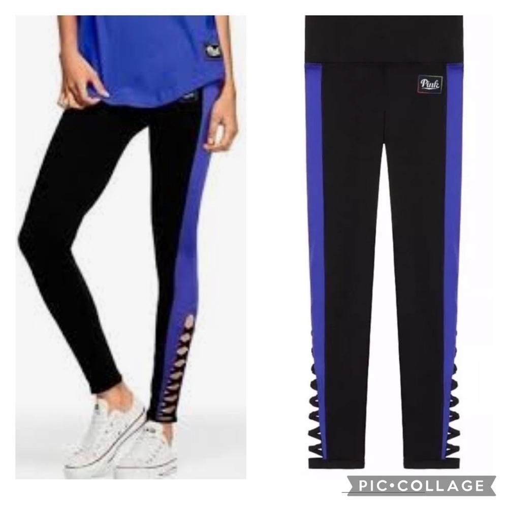 VS Pink Ultimate High Waist Strappy Leggings